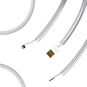 transparent pet wire protectors with cables tucked in