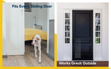 pet scratch protector on sliding door and outside door